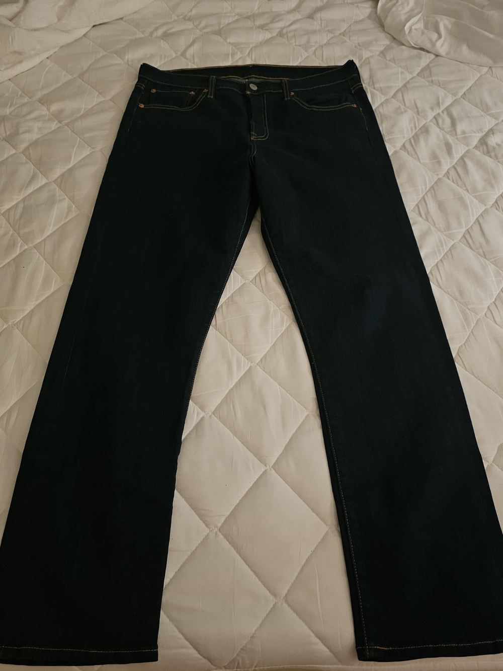 Women's High Waist Straight-Leg Button Front Jeans in Dark Blue
